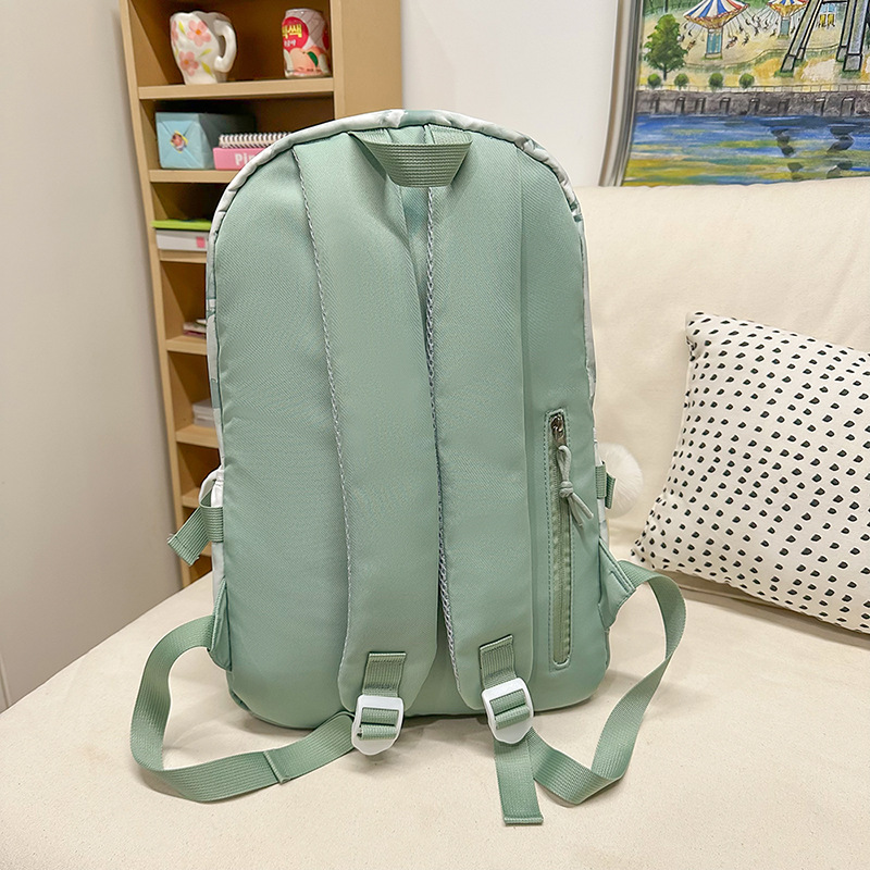 New Chinese-style ink-wash printed schoolbag for female college students, a lightweight and casual backpack for junior and senior high school students Specification drawing