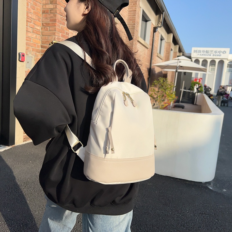 New American college style simple college student schoolbag, versatile backpack for going out, large-capacity casual single-shoulder bag full figure