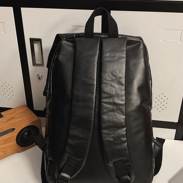 New large-capacity backpacks for men, pu sports and trendy couple backpacks, water-resistant backpacks for junior and senior high school students Specification drawing