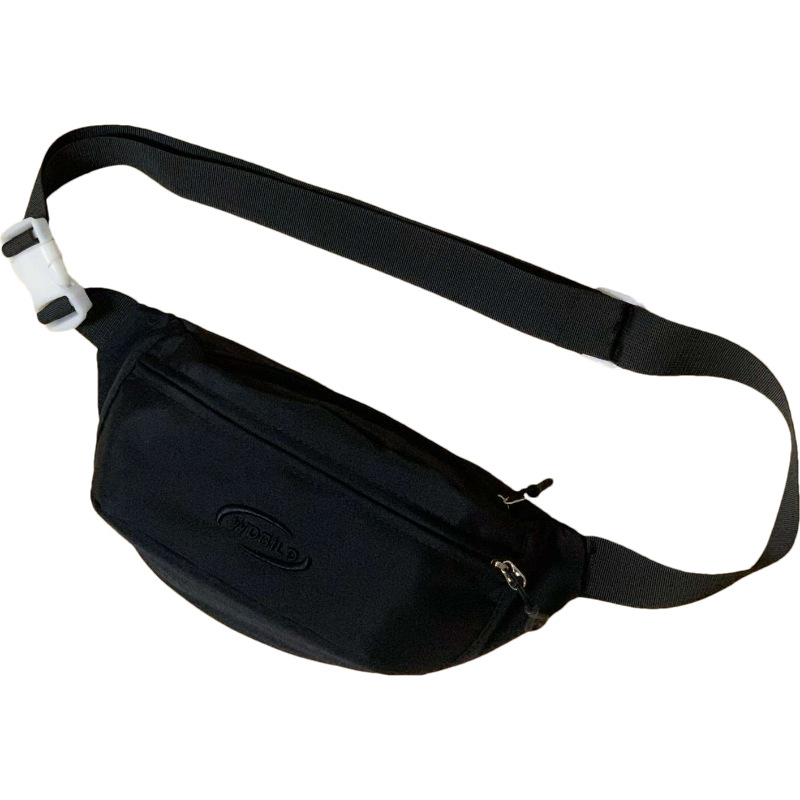 Solid-color ins single-shoulder bag, chest bag, versatile for student travel, Japanese niche solid-color crossbody bag, women's Harajuku style waist bag Item Picture
