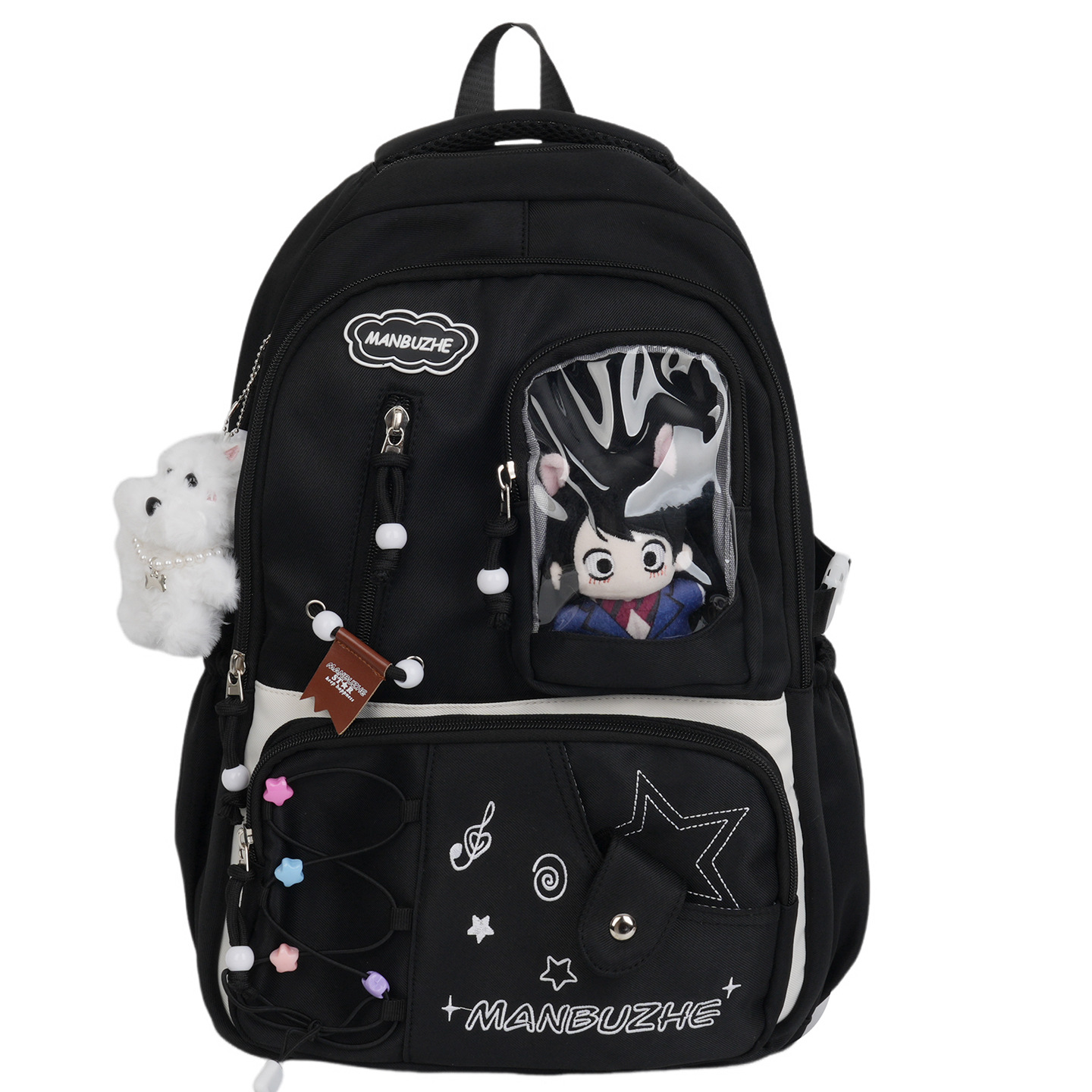 A new Japanese brand with a high level of appearance, fresh and sweet dopamine transparent pain-relieving bag, large-capacity backpack for junior and senior high school students Item Picture