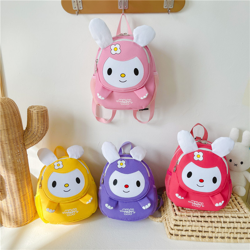 Children's kindergarten schoolbag, girls' super cute little rabbit backpack, ultra-light baby anti-wandering backpack, trendy style Specification drawing