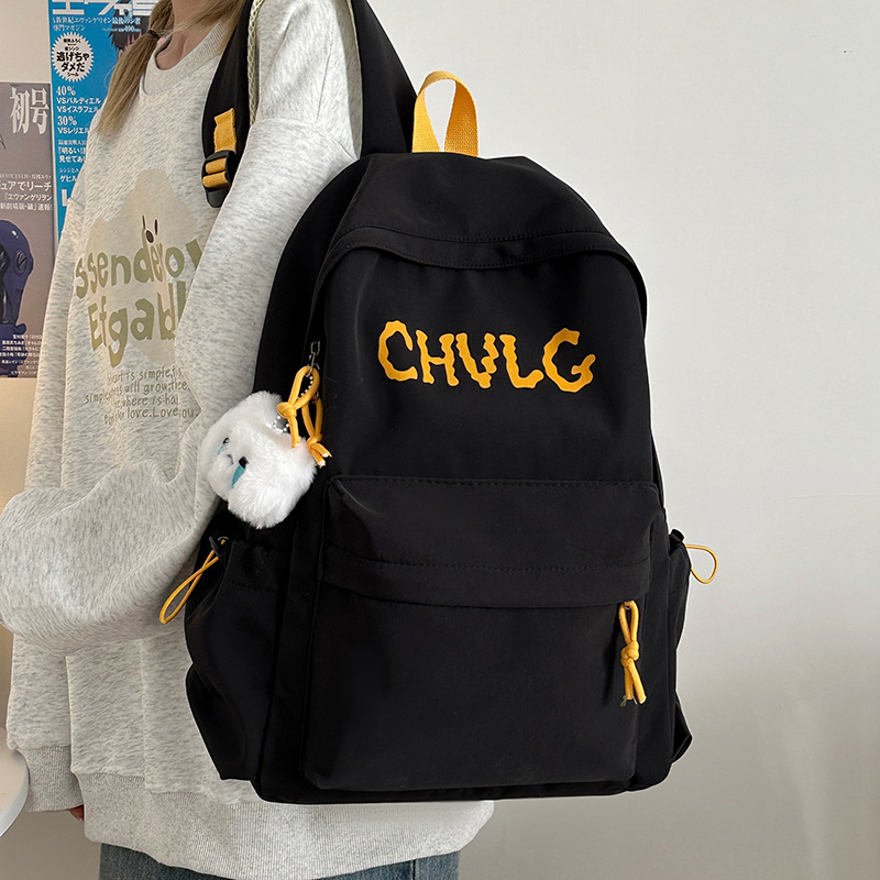 The 2025 new style of casual and versatile travel backpack with large capacity and high appearance standards is a trend for junior and senior high school students' schoolbags full figure