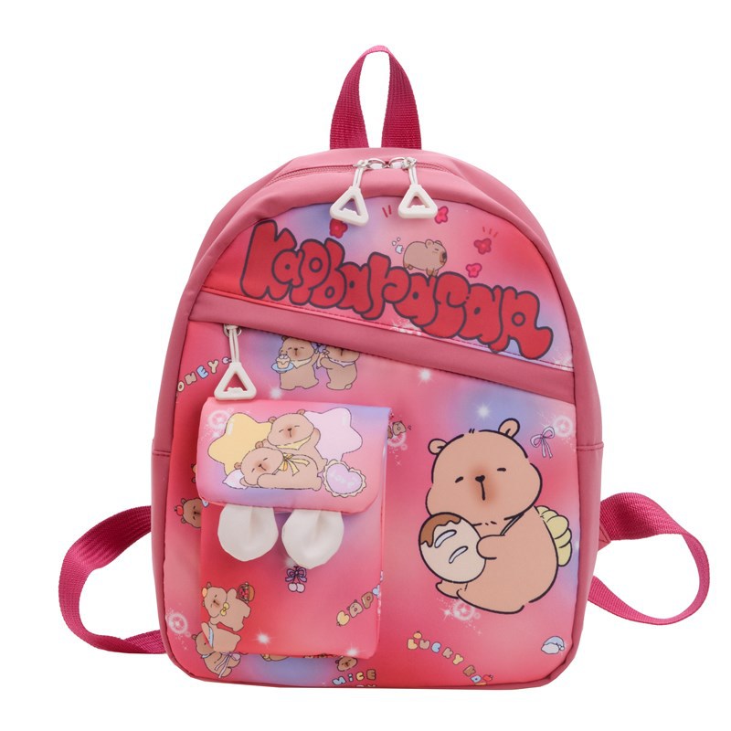 2025 New large-capacity children's bag, niche design, cute backpack and backpack, trendy and simple spring bag Item Picture