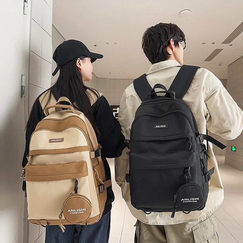 Forest-style summer large-capacity backpacks, fashionable and versatile for couples, computer bags, student school bags, commuting and travel bags full figure