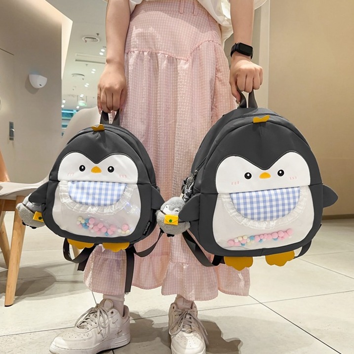New Japanese and Korean children's schoolbag with a rural style, lightweight backpack, high appearance level, cute girl, min cartoon small backpack details Picture