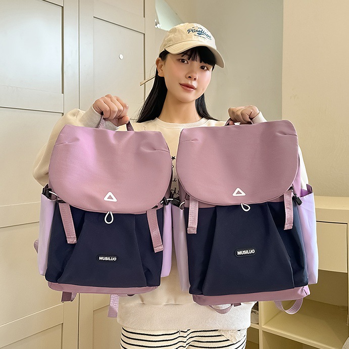 Outdoor backpack for women, 2025 new style, casual, large-capacity travel, lightweight sports backpack, college student computer schoolbag full figure