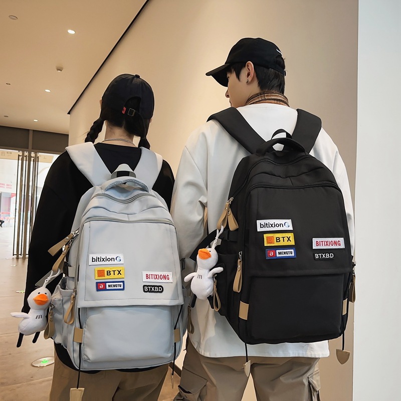 A new high-appearance-level Korean-style InS-style couple backpack, a casual, simple, lightweight and versatile commuting backpack details Picture