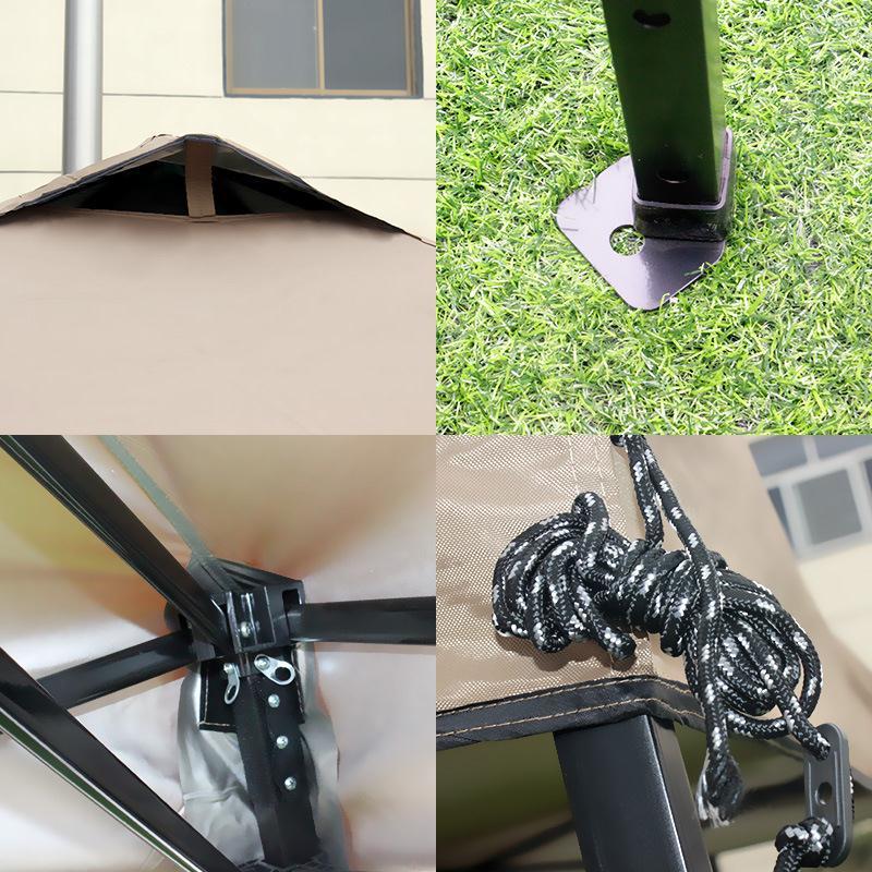 Portable, foldable four-legged umbrella tent for outdoor advertising, sunshade for setting up stalls, telescopic rain canopy Application Scenario
