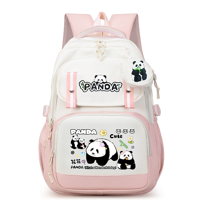 New Panda Hua Hua backpack for primary and high school students is cute, has a large capacity and a high level of appearance. Wholesale of backpacks Specification drawing
