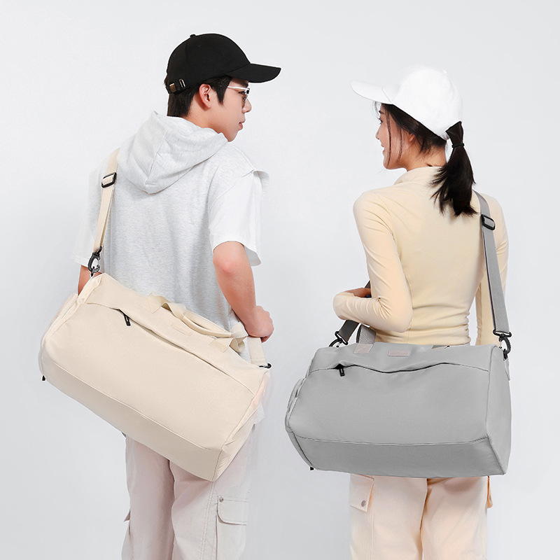 Large-capacity travel bags with dry and wet separation, fitness bags with shoe compartments, suitcases with handles, business trip boarding bags, luggage bags full figure