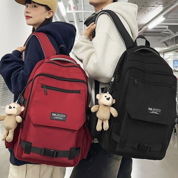 New men's casual and versatile backpack, large-capacity outdoor travel backpack, lightweight schoolbag for junior high school, senior high school and college students, and women details Picture