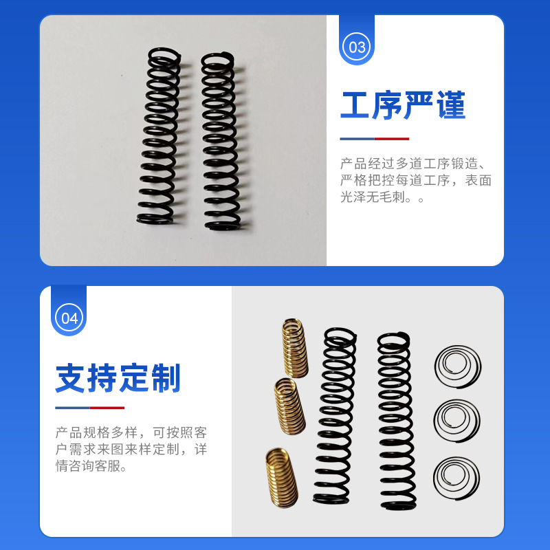 Factory direct supply of stainless steel compression springs, tower-type compression springs, drum-type compression springs, toy hardware lock springs Application Scenario