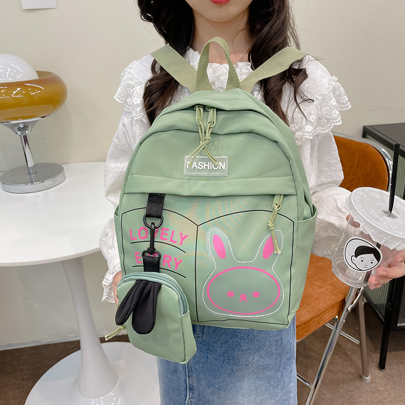 Korean cartoon cute little rabbit for kindergarten, large-capacity children's backpack, lightweight coin purse, travel backpack Application Scenario