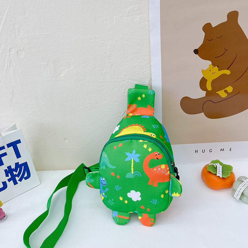 Boys and girls carry cool dinosaur chest bags, Korean-style small shoulder bags, cute baby waist bags, candy-colored backpacks and children's bags diagonally Specification drawing