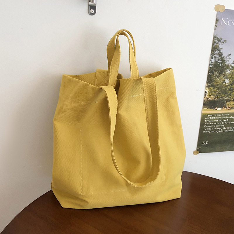 The new Korean version single-shoulder bag features a large capacity, versatile letter tote bag, a simple, casual and trendy bag, and a student shopping bag Specification drawing