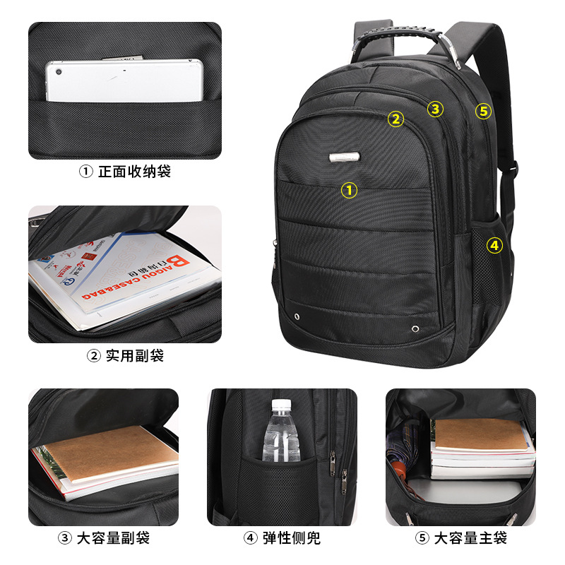 【 Customized 】 Casual backpacks, fashionable schoolbags, high-capacity backpacks for middle school girls, and computer bags for men details Picture