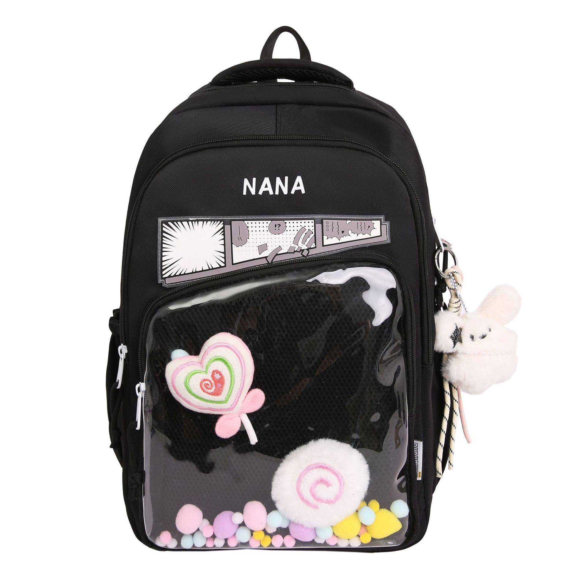 The new schoolbag is a Korean-style, Instags-style, transparent, and multi-layered backpack for junior and senior high school students Item Picture