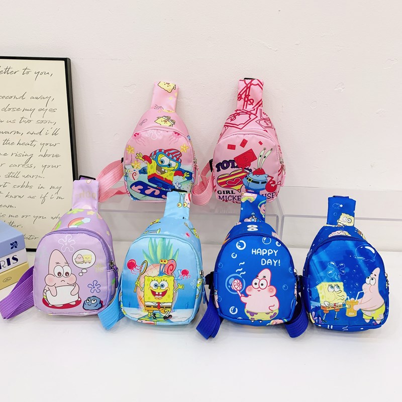 2025 New Korean version children's chest bag, cute and stylish crossbody small bag for boys and girls, 3-6 years old kindergarten backpack full figure