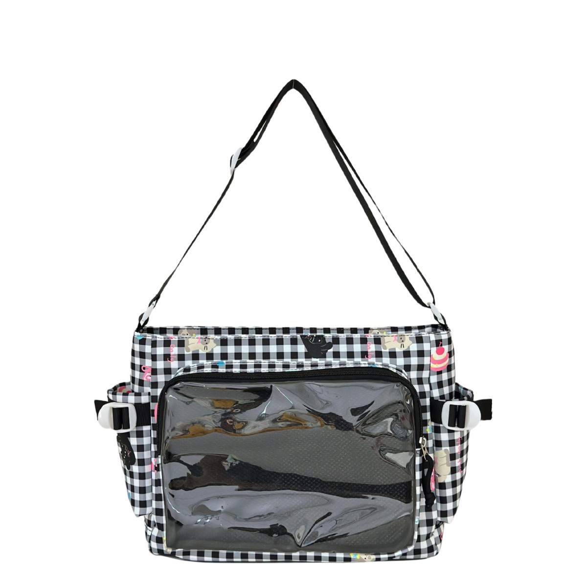 A new Japanese-style InS-style, fresh and sweet, transparent, and casual, lightweight crossbody bag for middle school students Item Picture