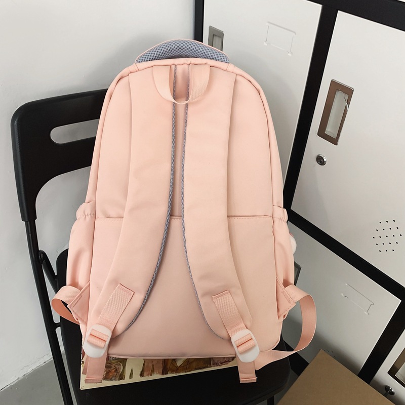 New large-capacity schoolbag in the style of a girl's school, a Korean version of a backpack for junior and senior high school students, and a simple college student schoolbag Specification drawing