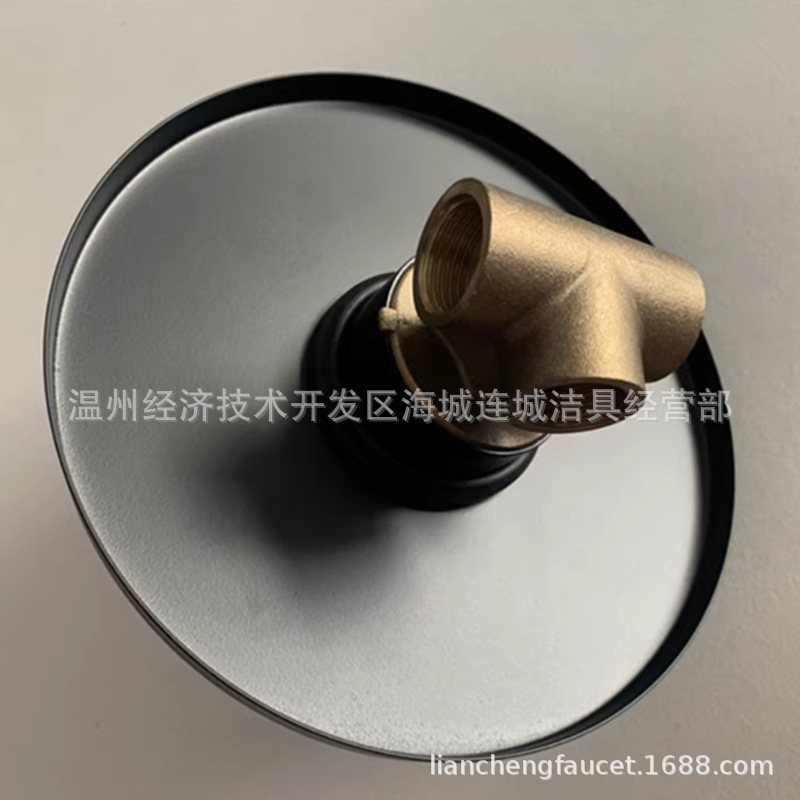 Cross-border black circular concealed faucet copper body shower repair and replacement parts single water outlet decorative panel Application Scenario