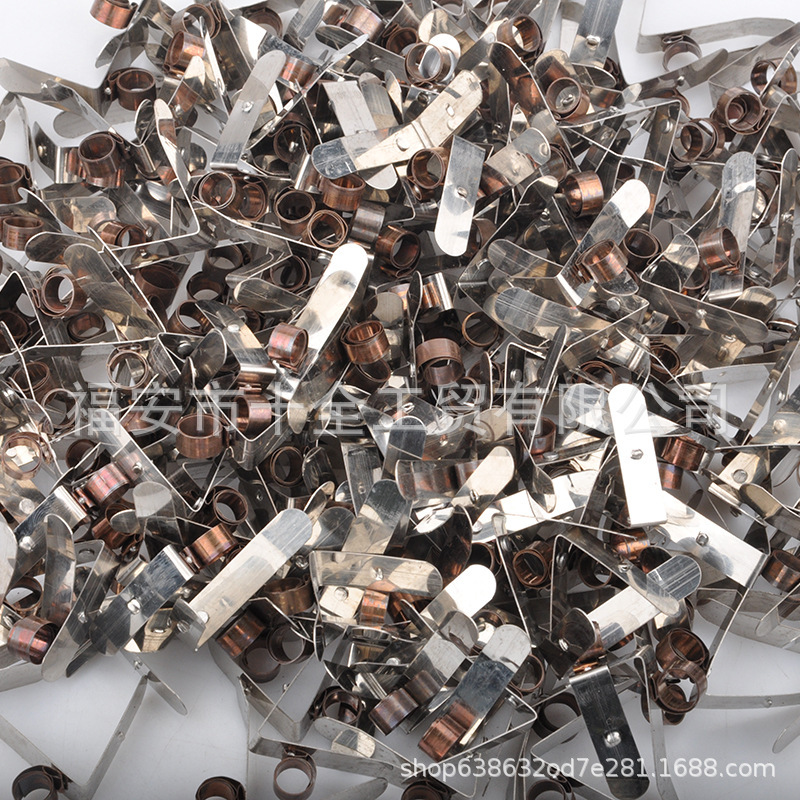 New generator parts: 8X10mm stainless steel spring V-shaped spring plate carbon brush frame accessories with high elasticity Specification drawing