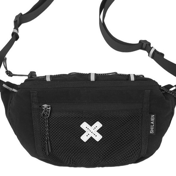 New high-appeal Japanese-style workwear, cool and individualistic, multi-purpose waist bag, cycling bag, couple's casual and lightweight crossbody bag Item Picture