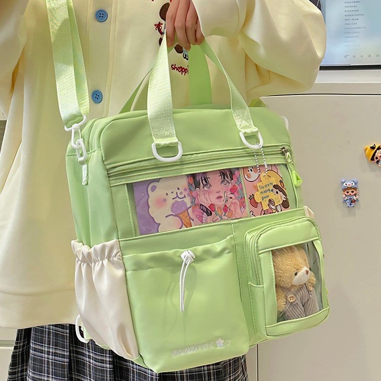 Sweet little appetite ins handbag, casual, light and simple Japanese-style 2D backpack, cool girl crossbody bag details Picture