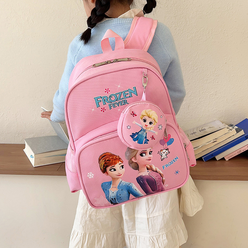Children's schoolbag for kindergarten middle and senior class, Spider-Man boy, Princess Elsa, cute baby, 3-6 years old, double-shoulder backpack details Picture