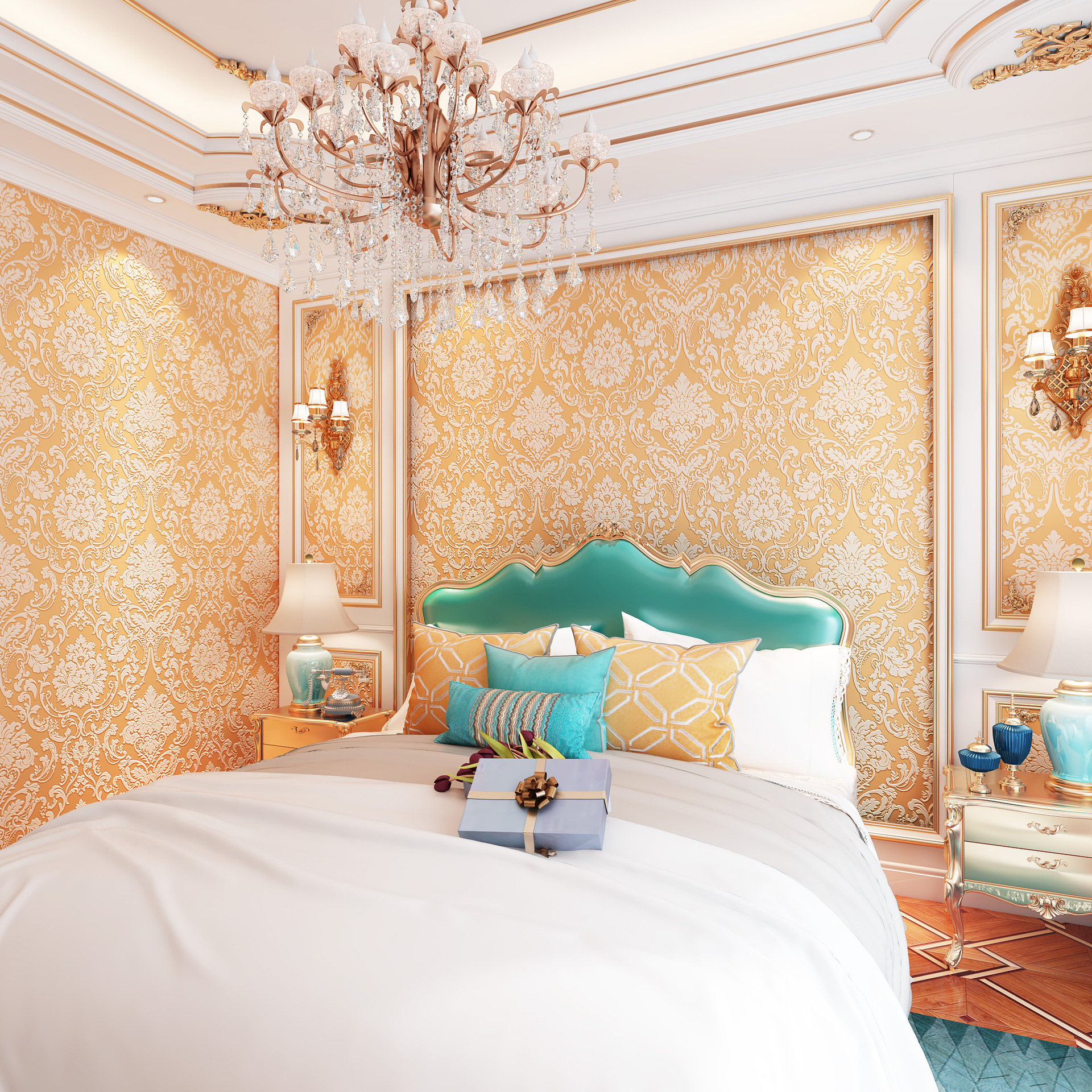 Non-woven self-adhesive wallpaper, European-style large flower vertical striped non-woven fabric wallpaper, living room self-adhesive wallpaper details Picture