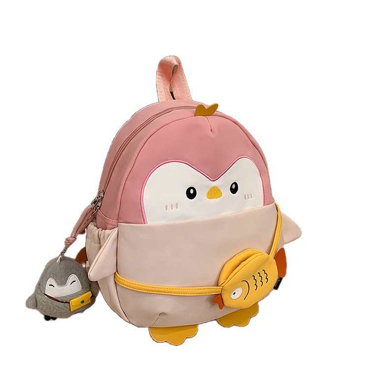 Summer new soft and cute children's cartoon penguin backpack, high appearance level, girlish travel mini backpack Item Picture