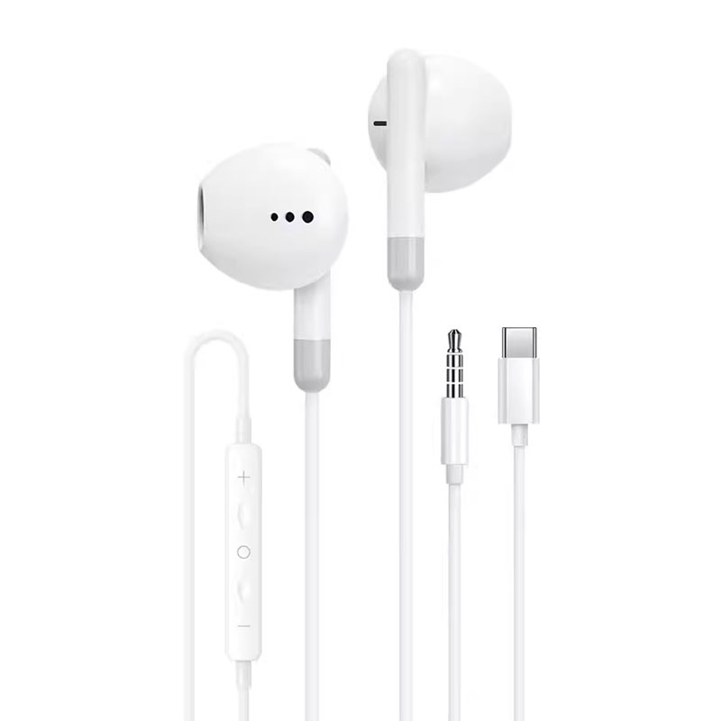 Compatible with Apple, Android, oppo, Xiaomi, Huawei, 3.5mm in-ear wired headphones, line-controlled karaoke, type-c digital Item Picture