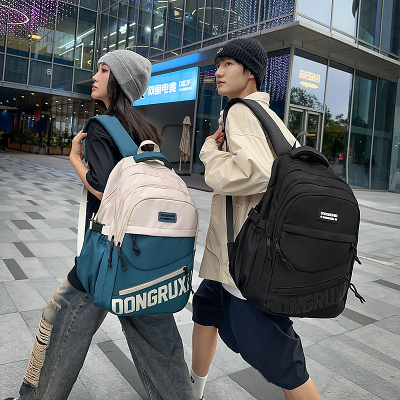 A new, stylish and trendy cross-border backpack from the Korean version of Instagram, featuring a simple, lightweight and large-capacity travel bag for couples details Picture