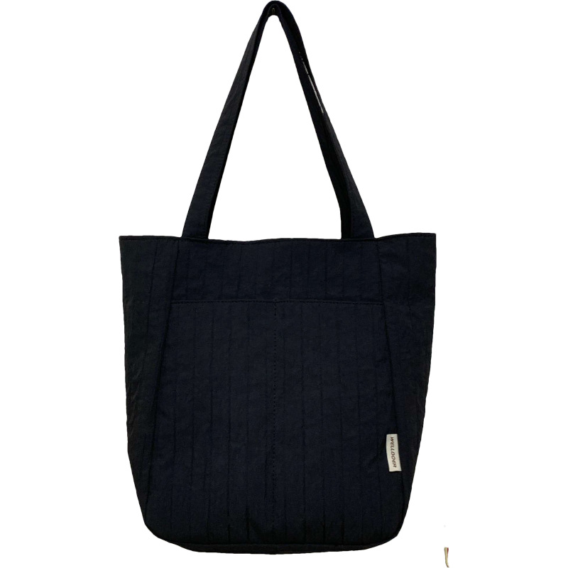 New Korean-style casual and versatile single-shoulder bag, large-capacity tote bag for female college students' commuting to class, and lightweight tutorial bag Item Picture