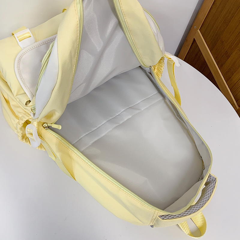 College-style schoolbag, cute transparent pain bag for female junior high school students, large-capacity computer backpack, lightweight student backpack, trendy Application Scenario