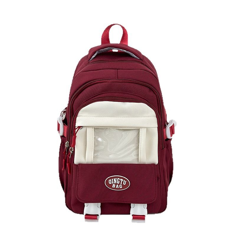 Japanese-style ins pain-relieving schoolbag for junior high school girls, high school and college students, large-capacity, lighter-burden backpack for girls Item Picture