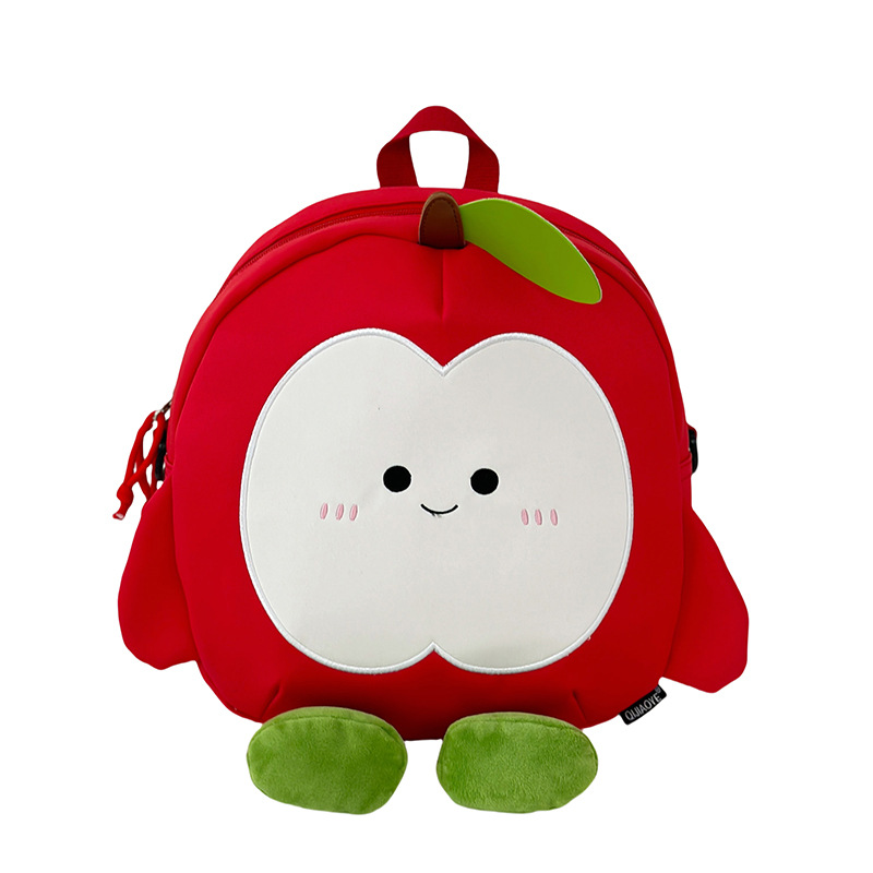 Cute Apple Backpack for Girls, 2025 New cartoon student small schoolbag, travel backpack, casual single-shoulder bag Item Picture