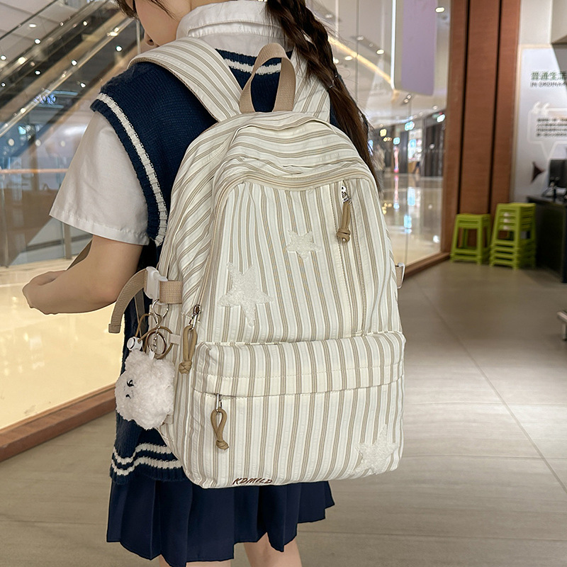 A new Japanese-style ins high-appearance-level, fresh and sweet candy-colored backpack, a lightweight and large-capacity backpack for junior and senior high school students details Picture