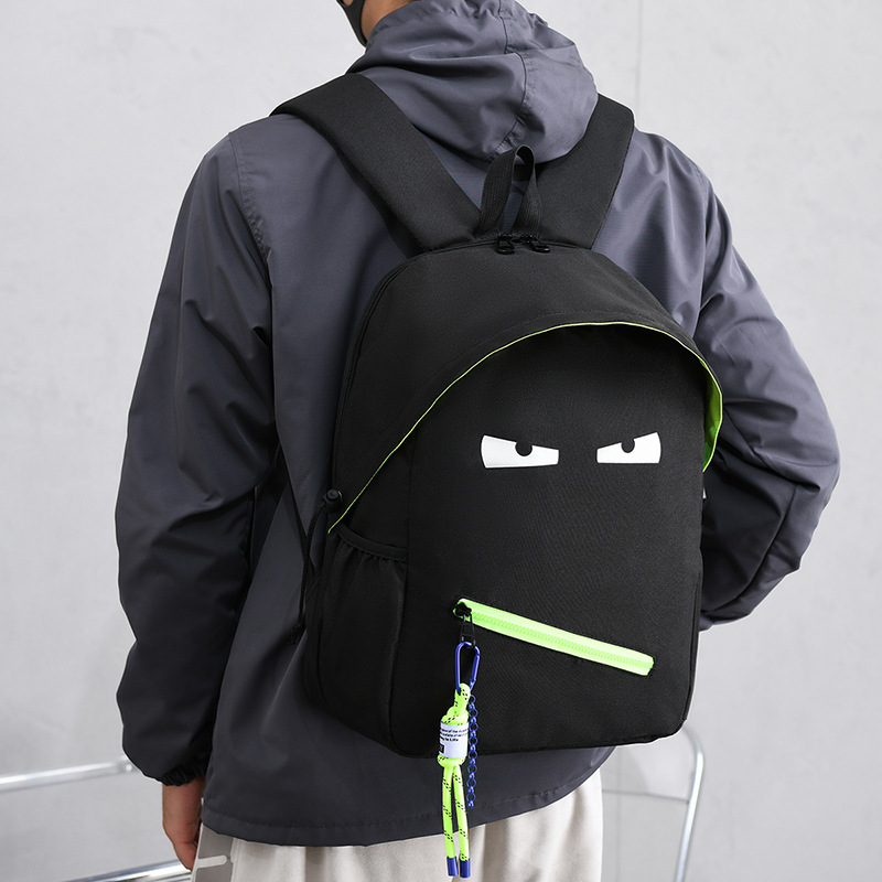 2025 New Korean version personalized Little monster Schoolbag, cute and funny, creative backpack for primary school students from grades 2 to 5 full figure