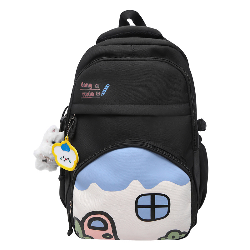A new high-appearance-level college style Japanese-style fresh, sweet and cute house backpack with large capacity for junior and senior high school students Item Picture