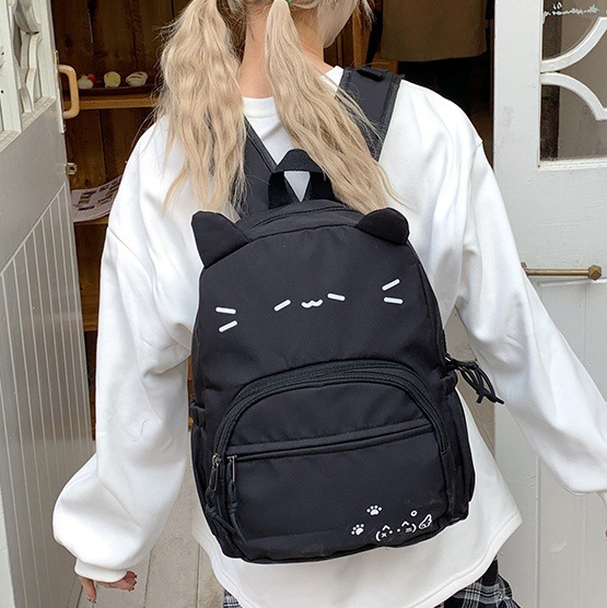 High-appearance-level ins-style schoolbag, junior high school girls' backpack, high school students' large-capacity cute pain bag, detachable backpack full figure
