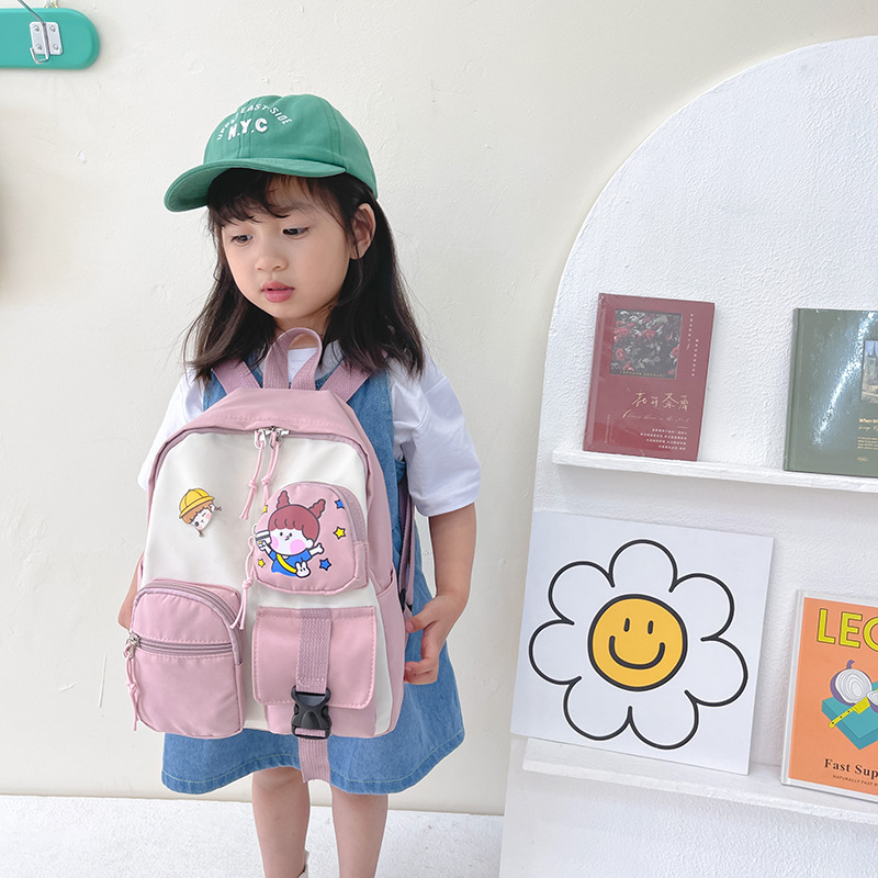 Cute children's bags in 2022, trendy travel backpacks for boys and girls in kindergartens, nylon fabric cartoon backpacks details Picture