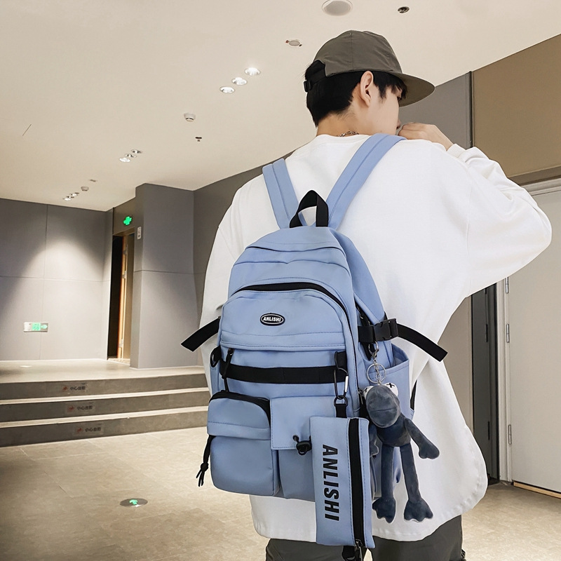 Japanese-style Harajuku retro workwear schoolbags, large-capacity backpacks for junior and senior high school students, trendy men's ins campus style backpacks for women details Picture