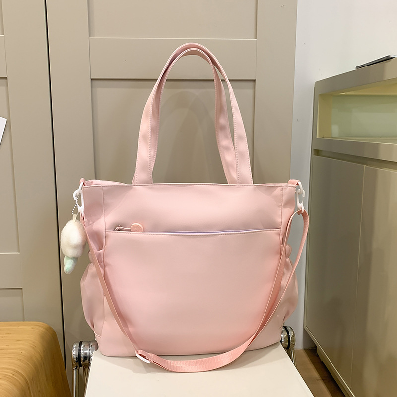 High appearance level single-shoulder bag, Japanese-style ins forest-style fresh and clean, a large capacity color-blocking crossbody bag for primary and secondary school students' make-up classes Specification drawing