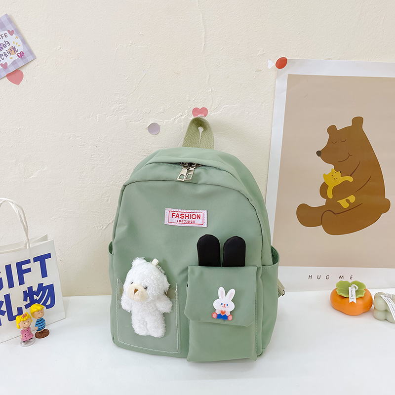 New cartoon little rabbit early education children's schoolbag, cute baby leisure kindergarten small class boys' and girls' backpack details Picture