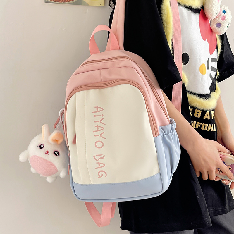 Children's spring outing and study backpack, girls' high school appearance level, Japanese-style Instagram sweet girl heart travel and shopping mini backpack full figure