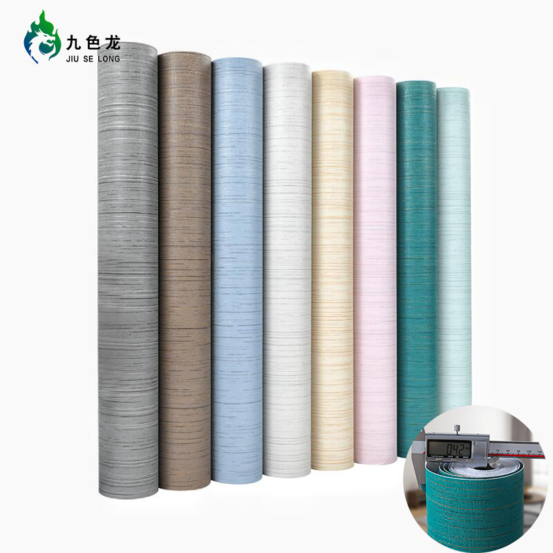 Self-adhesive wallpaper with fabric texture, thickened waterproof plain color, hotel living room, bedroom, corridor, background wall, wardrobe renovation wallpaper Application Scenario