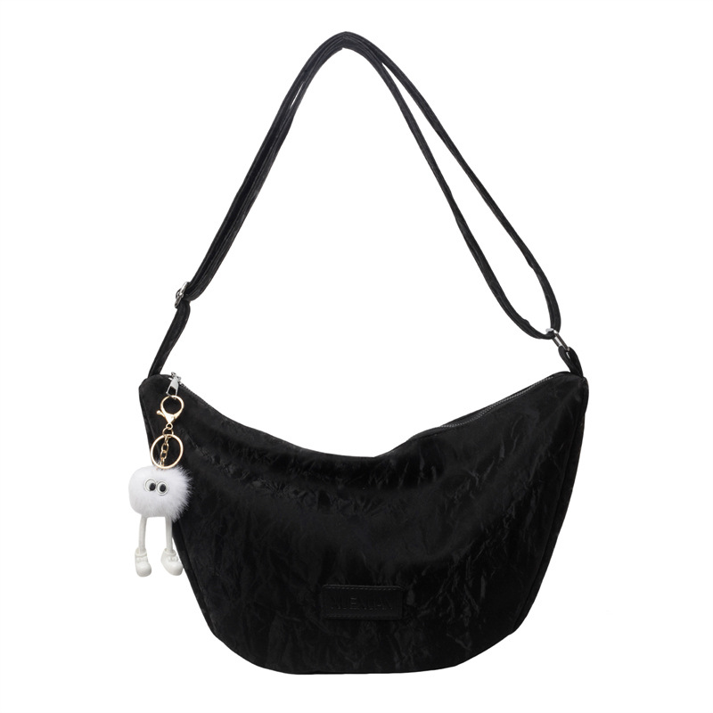 Korean-style simple dumpling bag, fresh and stylish, individualistic single-shoulder crossbody bag, student outdoor casual and versatile travel bag Item Picture