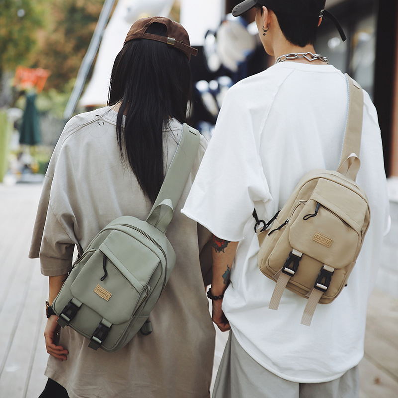 Student sporty style versatile single-shoulder bag, simple and light, casual for travel, solid color durable crossbody bag for women full figure